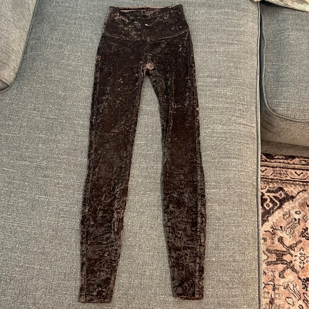 Choclate Crushed Velvet Lululemon Leggings